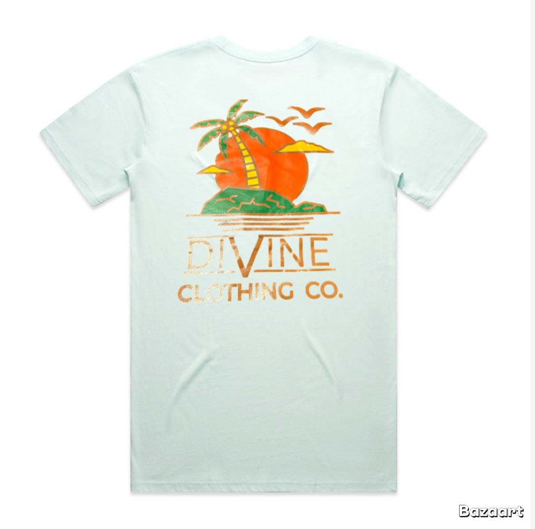 Divine Palm Tree T-Shirt SeaFoam