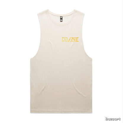 Divine Palm Tree Tank Top Ecru