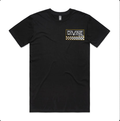 Divine Checkered Black T-Shirt