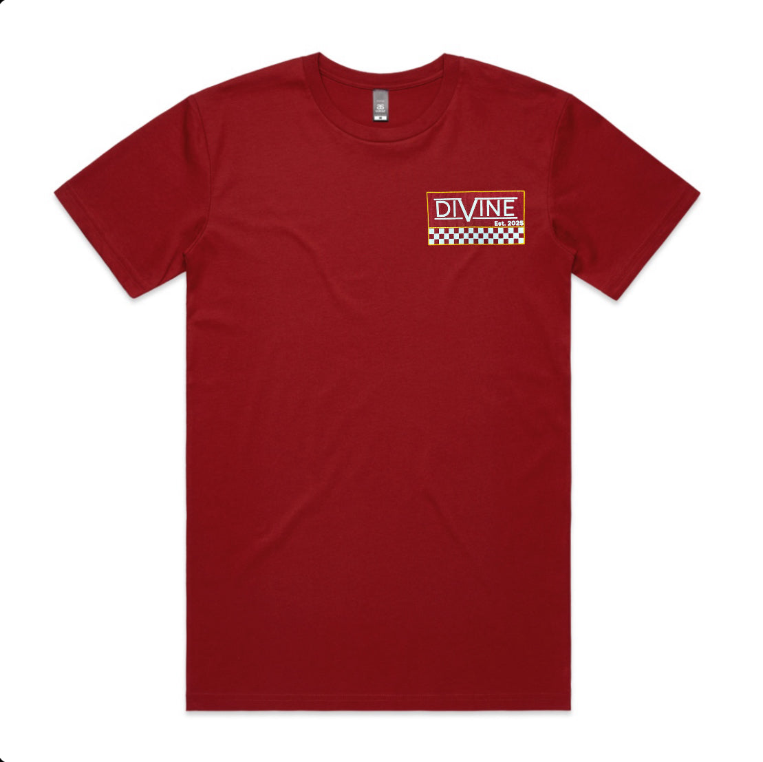 Divine Checkered Cardinal Red T-Shirt