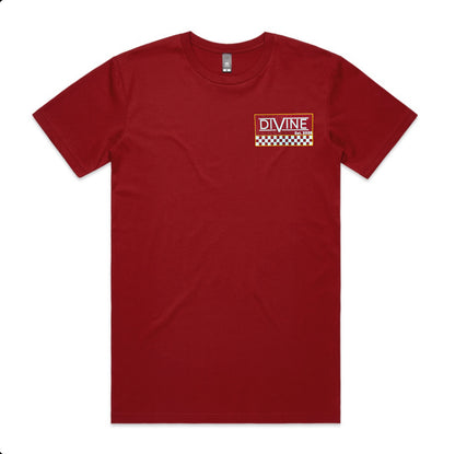 Divine Checkered Cardinal Red T-Shirt
